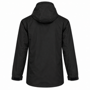ATTIA men's hooded field jacket in Black, back view — AI visualisation; inferred from front reference