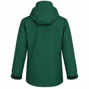 ATTIA men's hooded field jacket in Forest Green, back view — AI visualisation; inferred from front reference