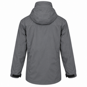 ATTIA men's hooded field jacket in Grey, back view — AI visualisation; inferred from front reference