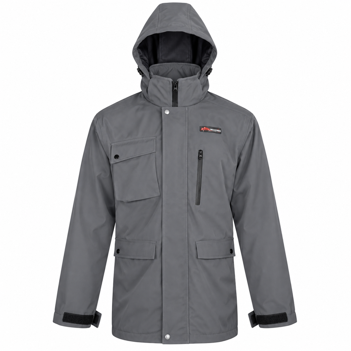 ATTIA Men's Hooded Field Jacket – Grey
