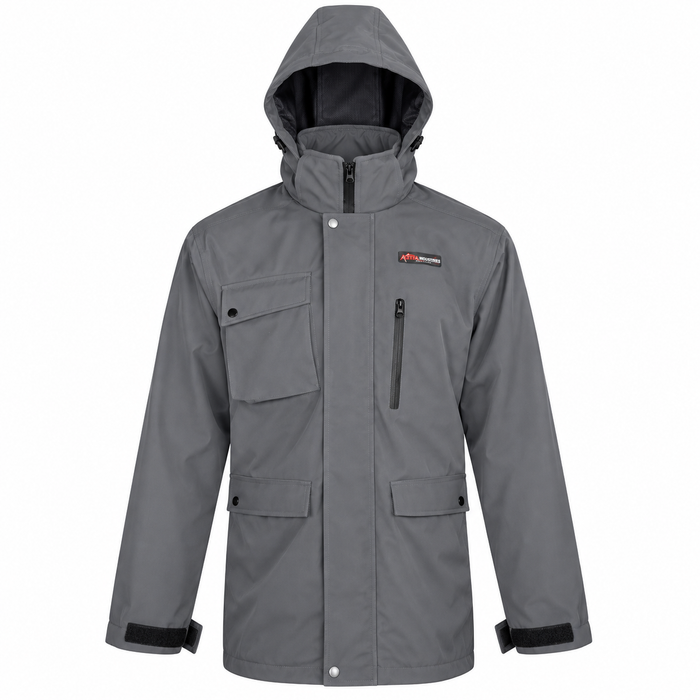 ATTIA Men's Hooded Field Jacket – Grey