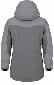 ATTIA longline jacket – Grey, back view (digital visualisation)