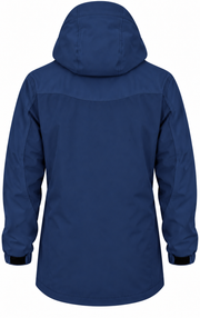 ATTIA longline jacket – Navy, back view (digital visualisation)