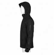 ATTIA hooded jacket – Black, side view (digital visualisation)
