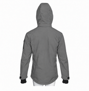 ATTIA hooded jacket – Grey, back view (digital visualisation)