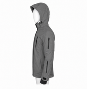 ATTIA hooded jacket – Grey, side view (digital visualisation)