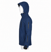 ATTIA hooded jacket – Navy, side view (digital visualisation)