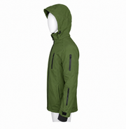 ATTIA hooded jacket – Olive Green, side view (digital visualisation)