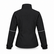 ATTIA women's full-zip jacket in Black, back view — AI visualisation; inferred construction
