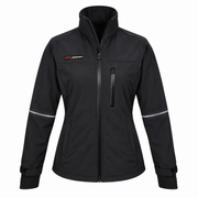 ATTIA women's full-zip jacket in Black, front view — AI visualisation