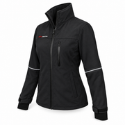 ATTIA women's full-zip jacket in Black, side view — AI visualisation; inferred construction
