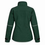 ATTIA women's full-zip jacket in Forest Green, back view — AI visualisation; inferred construction