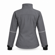 ATTIA women's full-zip jacket in Grey, back view — AI visualisation; inferred construction