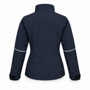 ATTIA women's full-zip jacket in Navy, back view — AI visualisation; inferred construction