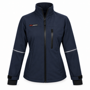 ATTIA women's full-zip jacket in Navy, front view — AI visualisation