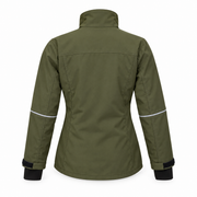 ATTIA women's full-zip jacket in Olive Green, back view — AI visualisation; inferred construction