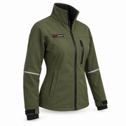 ATTIA women's full-zip jacket in Olive Green, side view — AI visualisation; inferred construction