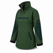 ATTIA women's pullover jacket in Forest Green, side view — AI visualisation; inferred construction