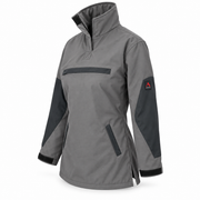 ATTIA women's pullover jacket in Grey, side view — AI visualisation; inferred construction