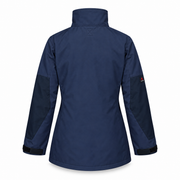 ATTIA women's pullover jacket in Navy, back view — AI visualisation; inferred construction