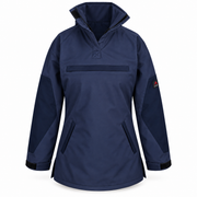 ATTIA women's pullover jacket in Navy, front view — AI visualisation