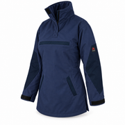 ATTIA women's pullover jacket in Navy, side view — AI visualisation; inferred construction