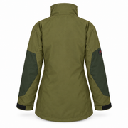 ATTIA women's pullover jacket in Olive Green, back view — AI visualisation; inferred construction