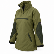 ATTIA women's pullover jacket in Olive Green, side view — AI visualisation; inferred construction